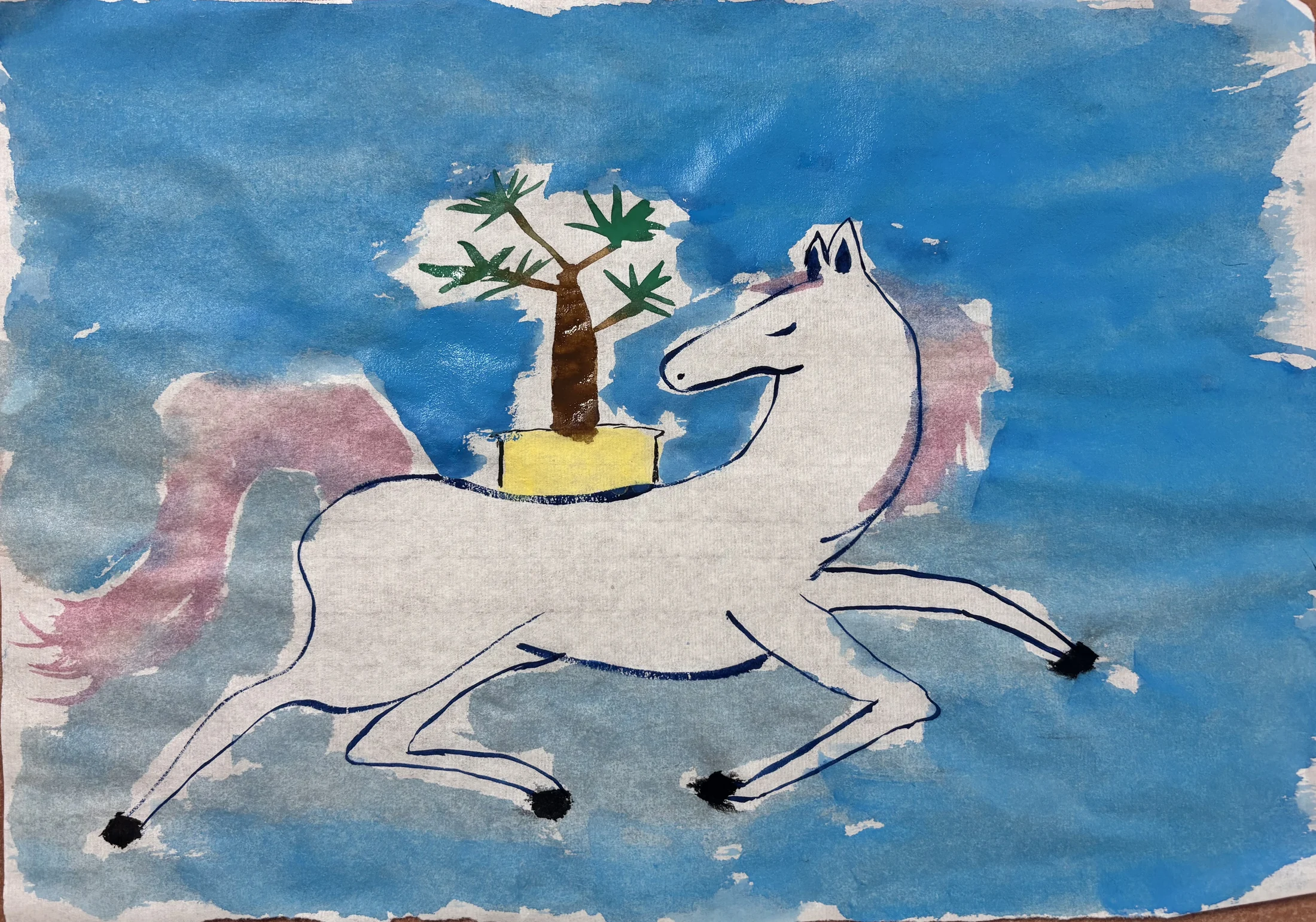 天马插画